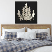 PixDezines doe-het-zelf-achtergrondkleur/Zilveren Canvas Afdruk (Insitu (Slaapkamer))