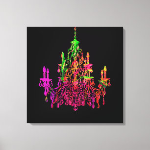PixDezines doe-het-zelf Bckgrnd/Murano glazen kroo Canvas Afdruk
