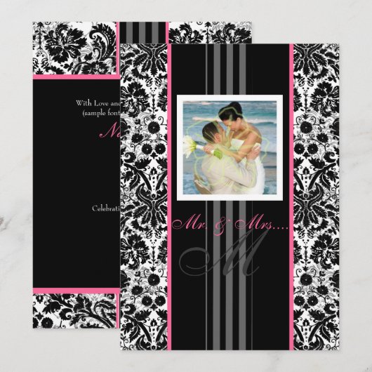 PixDezines doe-het-zelf event+kleur. monogram dama Kaart (Voorkant / Achterkant)