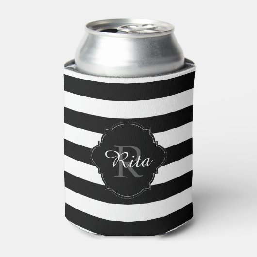 PixDezines doe-het-zelf kleur aanpasbare witte str Blikjeskoeler (Blikje Voorkant)