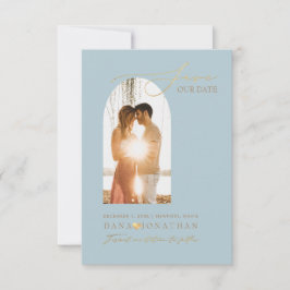 PixDezines Doe-het-zelf Kleur Boogframe Stof Blauw Save The Date