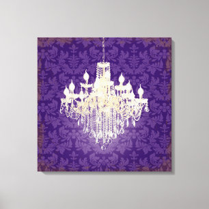 PixDezines doe-het-zelf kleur damast/kristallen kr Canvas Afdruk