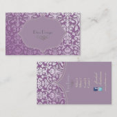 PixDezines doe-het-zelf kleur, flora damast Visitekaartje (Voorkant / Achterkant)