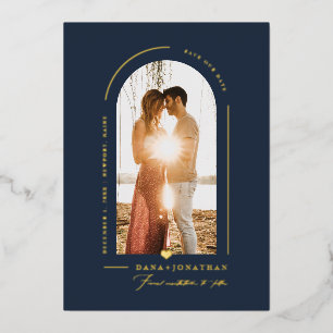 PixDezines doe-het-zelf kleur Leisteenblauwe Boog  Folie Uitnodiging