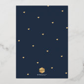 PixDezines doe-het-zelf kleur Leisteenblauwe Boog  Folie Uitnodiging (Achterkant)