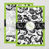 PixDezines doe-het-zelf kleur/pauw damast Kaart (Voorkant / Achterkant)