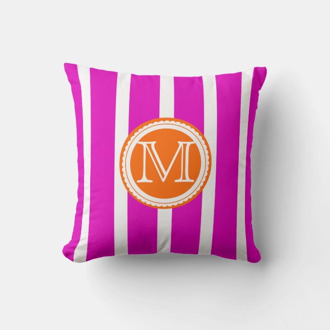 PixDezines doe-het-zelf kleur strepen/monogram Kussen (Voorkant)