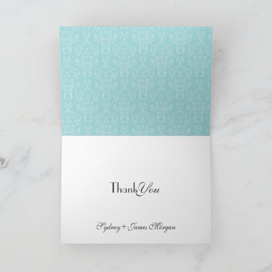 PixDezines doe-het-zelf kleur+tekst/bruidsfoto's d Bedankkaart (Binnen)