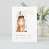 PixDezines doe-het-zelf kleuren boogframe Save The Date (Staand voorkant)