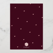 PixDezines doe-het-zelf kleuren bordeauxrood boog  Folie Uitnodiging (Achterkant)