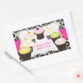 PixDezines doe-het-zelf kleuren, cupcake+olivia da Rechthoekige Sticker (Envelop)