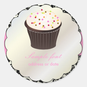 PixDezines doe-het-zelf kleuren, cupcake+olivia da Ronde Sticker