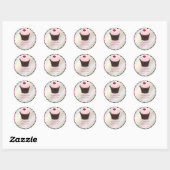 PixDezines doe-het-zelf kleuren, cupcake+olivia da Ronde Sticker (Vel)