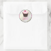 PixDezines doe-het-zelf kleuren, cupcake+olivia da Ronde Sticker (Tas)