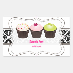 PixDezines doe-het-zelf kleuren, cupcake Rechthoekige Sticker