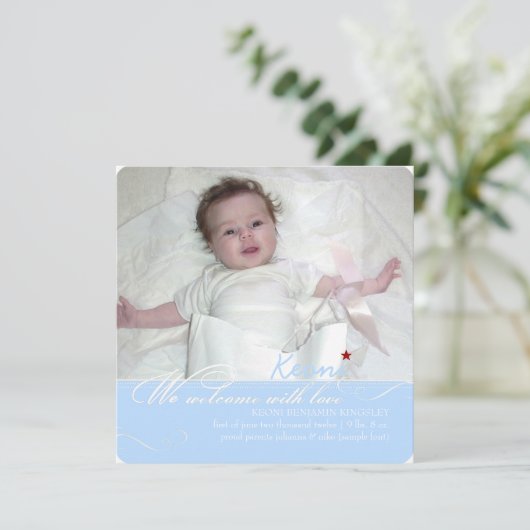 PixDezines doe-het-zelf kleuren, foto's geboorte a Aankondiging (Staand voorkant)