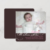 PixDezines doe-het-zelf kleuren, foto's geboorte a Aankondiging (Voorkant / Achterkant)