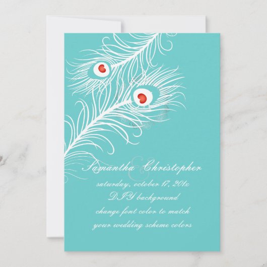 PixDezines doe-het-zelf kleuren, pauw pluimen Kaart (Voorkant)