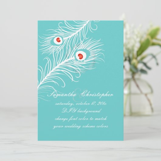 PixDezines doe-het-zelf kleuren, pauw pluimen Kaart (Staand voorkant)