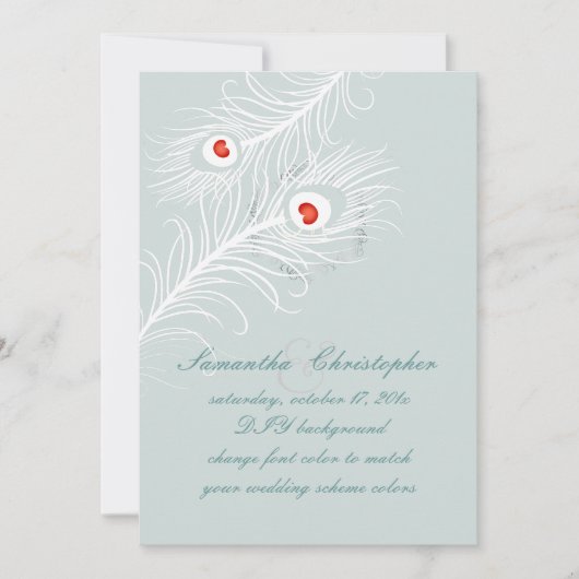 PixDezines doe-het-zelf kleuren, pauw pluimen Kaart (Voorkant)