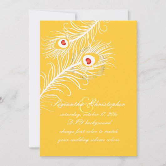 PixDezines doe-het-zelf kleuren, pauw pluimen op g Kaart (Voorkant)