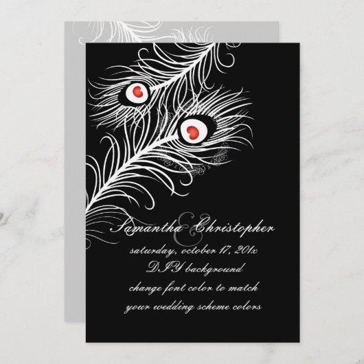 PixDezines doe-het-zelf kleuren, pauw pluimen op r Kaart (Voorkant / Achterkant)