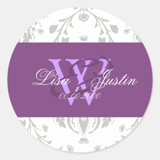 PixDezines dolcé damask diy kleur Ronde Sticker (Voorkant)