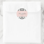 PixDezines dolcé damask doe-het-zelf kleur Ronde Sticker (Tas)