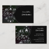 PixDezines Dolcè Damask/Faux Silver Visitekaartje (Voorkant / Achterkant)