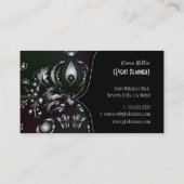 PixDezines Dolcè Damask/Nepzilver Visitekaartje (Achterkant)
