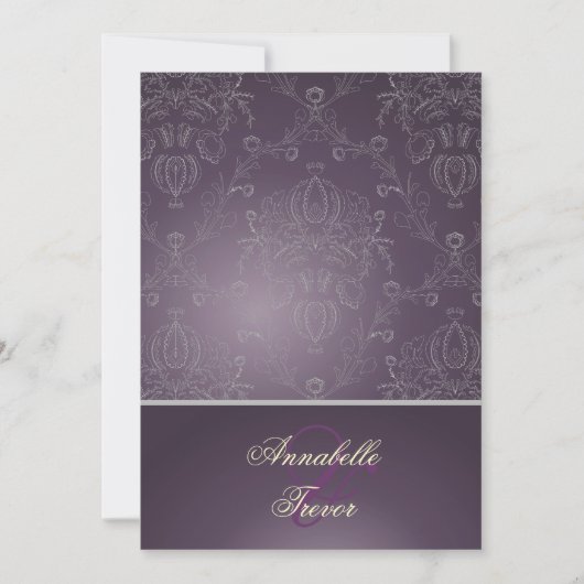 PixDezines Dolcè Damask/Plum+Silvery Grey Kaart (Voorkant)
