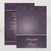 PixDezines Dolcè Damask/Plum+Silvery Grey Kaart (Voorkant / Achterkant)