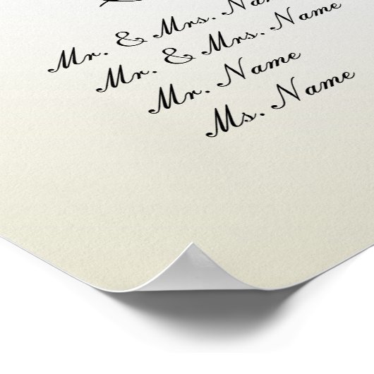 PixDezines Dolcè Damask/Seating Chart/Alpha Poster (Hoek)