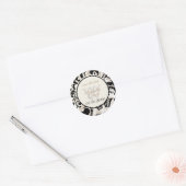 PixDezines dolcé damast diy kleur Ronde Sticker (Envelop)