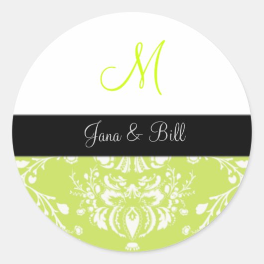 PixDezines dolcé damast diy kleur Ronde Sticker (Voorkant)