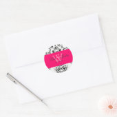PixDezines dolcé damast diy kleur Ronde Sticker (Envelop)