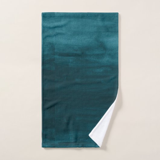 PixDezines Donker Blauwgroen Groene Waterverf Handdoek (Handdoek)