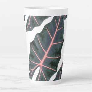 PixDezines Donker Bos Groen Caladium Latte Mok