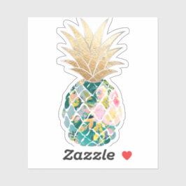 PixDezines donker turquoise aloha ananas, namaak g Sticker