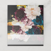 PixDezines Donkere Sfeervolle Bloemen Plaatskaartje (Buitenkant ongevouwen)