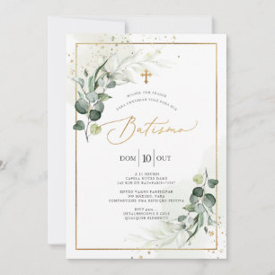 PixDezines Doop van eucalyptus rustiek in aquarel Kaart