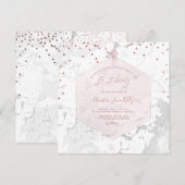 PixDezines doopblush honingraat marmer Kaart (Voorkant / Achterkant)