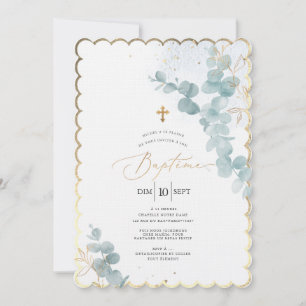 PixDezines Doopfeest van Eucalyptus Rustieke Aquar Kaart