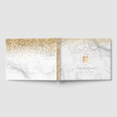 PixDezines Double Happiness Marble+Gold Glitter Gastenboek (Volledig)