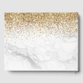 PixDezines Double Happiness Marble+Gold Glitter Gastenboek (Achterkant)