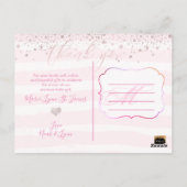 PixDezines Douche Bedankt/Dazzled Blush Pink Briefkaart (Achterkant)