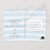 PixDezines Douche Dank u/Geverblind Poeder Blauw Briefkaart (Achterkant)