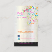 PixDezines Dragonflies Rainbow Swirls Visitekaartje (Achterkant)