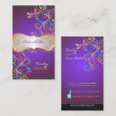 PixDezines Dragonflies/Royal Paars Visitekaartje (Voorkant / Achterkant)