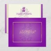 PixDezines Dubbele Geluk, RSVPs voor 5x7 nodigt ui RSVP Kaartje (Voorkant / Achterkant)